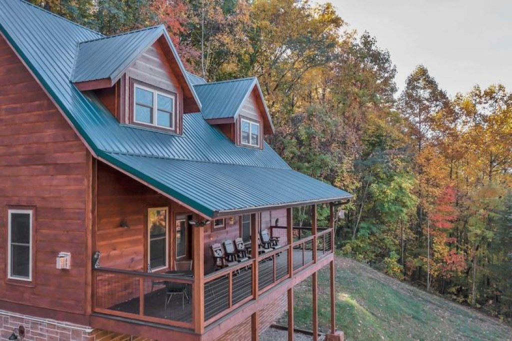 Picture of: Family-Friendly Cabin with Theatre & Fire Pit Pet Policy